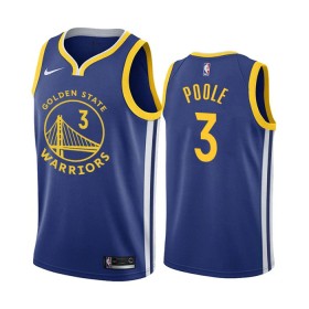 Dres Golden State Warriors Poole 3 Jordan Nike 2022-23 Icon Edition Royal Swingman